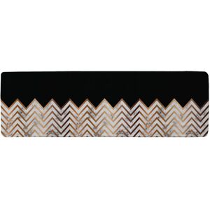 Benjamin Tate Design Marble Zig Zag Pattern Runner Rug in Natural Size: 67 cm x 230 cm Natural 67 cm x 230 cm Benjamin Tate Design Marble Zig Zag Pattern Runner Rug in Natural Size: 67 cm x 230 cm Natural 67 cm x 230 cm