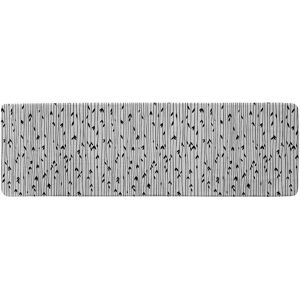 Benjamin Tate Design Sketchy Leaves Scattered On Hand Drawn Lines On White Background Runner Rug in Natural Size: 67 cm x 230 cm Natural 67 cm x 230 cm Benjamin Tate Design Sketchy Leaves Scattered On Hand Drawn Lines On White Background Runner Rug in Natural Size: 67 cm x 230 cm Natural 67 cm x 230 cm