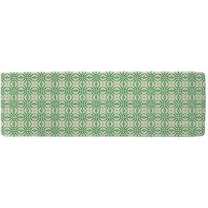 Benjamin Tate Design Swimwear Fabric Green Alluring Boho Chic Runner Rug in Natural Size: 67 cm x 230 cm Natural 67 cm x 230 cm Benjamin Tate Design Swimwear Fabric Green Alluring Boho Chic Runner Rug in Natural Size: 67 cm x 230 cm Natural 67 cm x 230 cm