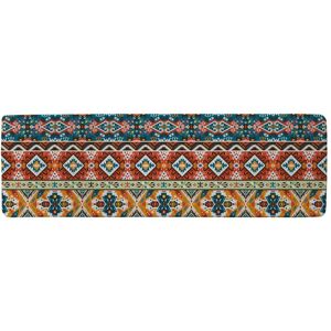 Benjamin Tate Design Seamless Colorful Pattern In Tribal Style Runner Rug in Natural Size: 67 cm x 230 cm Natural 67 cm x 230 cm Benjamin Tate Design Seamless Colorful Pattern In Tribal Style Runner Rug in Natural Size: 67 cm x 230 cm Natural 67 cm x 230 cm