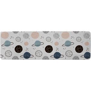 Benjamin Tate Design Child Hand Drawn Space Elements Runner Rug in Natural Size: 67 cm x 230 cm Natural 67 cm x 230 cm Benjamin Tate Design Child Hand Drawn Space Elements Runner Rug in Natural Size: 67 cm x 230 cm Natural 67 cm x 230 cm