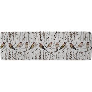 Benjamin Tate Design Goldfinches & Autumn Dry Plants Runner Rug in Natural Size: 67 cm x 230 cm Natural 67 cm x 230 cm Benjamin Tate Design Goldfinches & Autumn Dry Plants Runner Rug in Natural Size: 67 cm x 230 cm Natural 67 cm x 230 cm
