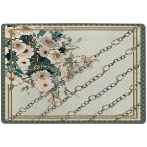 Benjamin Tate Design Flowers & Chain Links Rug in Natural Size: Large Natural Large Benjamin Tate Design Flowers & Chain Links Rug in Natural Size: Large Natural Large