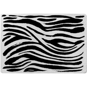 Benjamin Tate Design Zebra Stripes Print Rug in Natural Size: Large Natural Large Benjamin Tate Design Zebra Stripes Print Rug in Natural Size: Large Natural Large