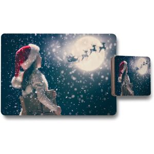 Benjamin Tate Design kids enjoy the holiday placemat coaster set in Natural Natural Benjamin Tate Design kids enjoy the holiday placemat coaster set in Natural Natural