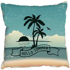 Benjamin Tate Design Sunset, palm trees & flying bird (Outdoor Cushion) Multicolor Benjamin Tate Design Sunset, palm trees & flying bird (Outdoor Cushion) Multicolor