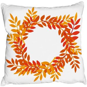 Benjamin Tate Design Cushions - Orange & Red Autumn Leaves (Cushion) Multicolor Benjamin Tate Design Cushions - Orange & Red Autumn Leaves (Cushion) Multicolor