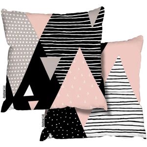 Benjamin Tate Design Black & Pink Geometric Collection (Cushion) Multicolor Benjamin Tate Design Black & Pink Geometric Collection (Cushion) Multicolor