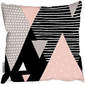 Benjamin Tate Design Black & Pink Geometric Collection (Cushion) Multicolor Benjamin Tate Design Black & Pink Geometric Collection (Cushion) Multicolor