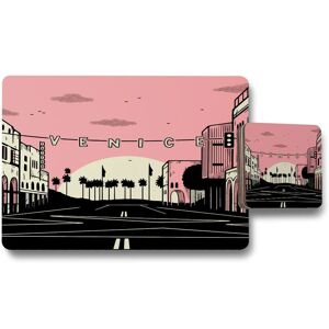 Benjamin Tate Design venice cali sunset placemat coaster set in Natural Natural Benjamin Tate Design venice cali sunset placemat coaster set in Natural Natural