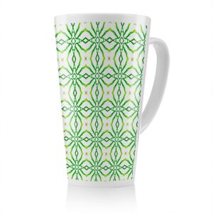 Benjamin Tate Design Swimwear Fabric Green Alluring Boho Chic Latte Mug in Natural Size: 100 cm Natural 100 cm Benjamin Tate Design Swimwear Fabric Green Alluring Boho Chic Latte Mug in Natural Size: 100 cm Natural 100 cm