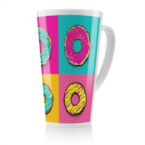 Benjamin Tate Design donut cartoon pop art style Designer Latte Mug in Natural Size: 100 cm Natural 100 cm Benjamin Tate Design donut cartoon pop art style Designer Latte Mug in Natural Size: 100 cm Natural 100 cm