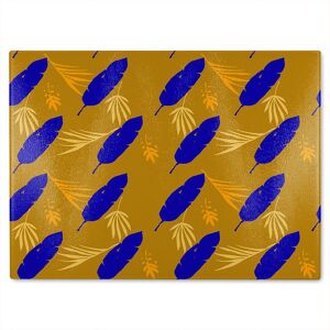 Benjamin Tate Design Trendy Tropical Glass Chopping Board in Natural Natural Benjamin Tate Design Trendy Tropical Glass Chopping Board in Natural Natural