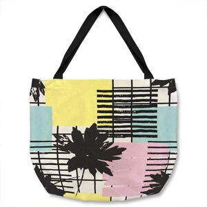 Benjamin Tate Design Geometric Shape & Leaf Print Tote bat in Natural Natural Benjamin Tate Design Geometric Shape & Leaf Print Tote bat in Natural Natural