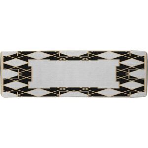 Benjamin Tate Design Art Dco Diamond Border Runner Rug in Natural Size: 67 cm x 230 cm Natural 67 cm x 230 cm Benjamin Tate Design Art Dco Diamond Border Runner Rug in Natural Size: 67 cm x 230 cm Natural 67 cm x 230 cm