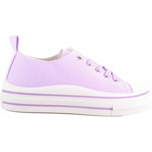 ABSOLUTE FOOTWEAR Girl's Childrens Low Top Lace Up Canvas Pumps with Chunky Sole in Lilac Size: Infant 12 Lilac Infant 12 ABSOLUTE FOOTWEAR Girl's Childrens Low Top Lace Up Canvas Pumps with Chunky Sole in Lilac Size: Infant 12 Lilac Infant 12
