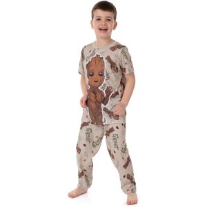 Marvel Kids Short Sleeve Long Leg Pyjama Set (Unisex Kids Brown) in Brown Size: 7-8 Years Brown 7-8 Years Marvel Kids Short Sleeve Long Leg Pyjama Set (Unisex Kids Brown) in Brown Size: 7-8 Years Brown 7-8 Years