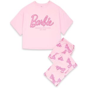 Barbie Women's Logo All Over Print Adult Pink Short Sleeve Pyjamas Set Size: Small Pink S Barbie Women's Logo All Over Print Adult Pink Short Sleeve Pyjamas Set Size: Small Pink S