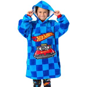 Hot Wheels Boy's Kids Blanket Hoodie (Boys Blue) in Blue Size: 9-13 Years Blue 9-13 Years Hot Wheels Boy's Kids Blanket Hoodie (Boys Blue) in Blue Size: 9-13 Years Blue 9-13 Years