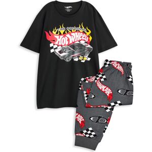 Hot Wheels Men's Adult Short Sleeve Long Leg Pyjama Set (Mens Black) in Black Size: Small Black S Hot Wheels Men's Adult Short Sleeve Long Leg Pyjama Set (Mens Black) in Black Size: Small Black S