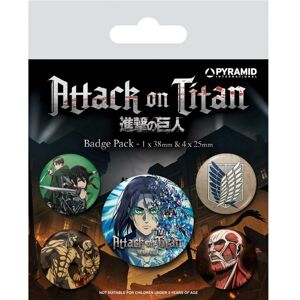 Attack on Titan Badge (Pack of 5) Multicolor Attack on Titan Badge (Pack of 5) Multicolor