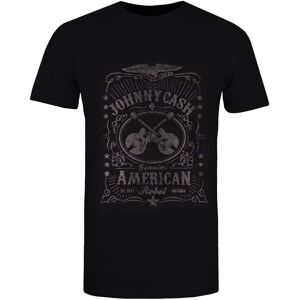Johnny Cash Men's American Rebel T-Shirt in Black Size: Small Black S Johnny Cash Men's American Rebel T-Shirt in Black Size: Small Black S