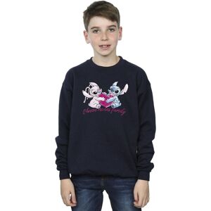 Disney Boy's Lilo & Stitch Ohana Heart With Angel Sweatshirt in Navy Size: 7-8 Years Navy 7-8 Years Disney Boy's Lilo & Stitch Ohana Heart With Angel Sweatshirt in Navy Size: 7-8 Years Navy 7-8 Years