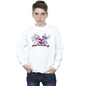 Disney Boy's Lilo & Stitch Ohana Heart With Angel Sweatshirt in White Size: 5-6 Years White 5-6 Years Disney Boy's Lilo & Stitch Ohana Heart With Angel Sweatshirt in White Size: 5-6 Years White 5-6 Years