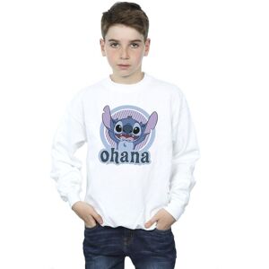 Disney Boy's Lilo & Stitch Ohana Circle Sweatshirt in White Size: 9 Years White 9 Years Disney Boy's Lilo & Stitch Ohana Circle Sweatshirt in White Size: 9 Years White 9 Years