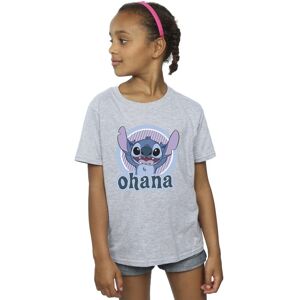 Disney Girl's Lilo & Stitch Ohana Circle Cotton T-Shirt in Grey Size: 9 Years Grey 9 Years Disney Girl's Lilo & Stitch Ohana Circle Cotton T-Shirt in Grey Size: 9 Years Grey 9 Years