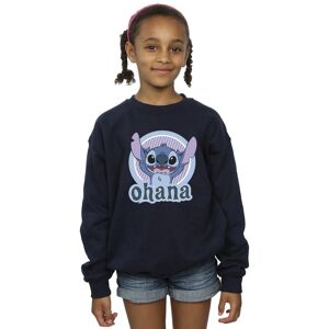 Disney Girl's Lilo & Stitch Ohana Circle Sweatshirt in Navy Size: 9 Years Navy 9 Years Disney Girl's Lilo & Stitch Ohana Circle Sweatshirt in Navy Size: 9 Years Navy 9 Years