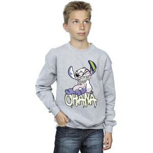 Disney Boy's Lilo & Stitch Ohana Graffiti Sweatshirt in Grey Size: 7-8 Years Grey 7-8 Years Disney Boy's Lilo & Stitch Ohana Graffiti Sweatshirt in Grey Size: 7-8 Years Grey 7-8 Years