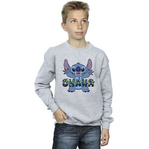 Disney Boy's Lilo & Stitch Ohana Blue Glitch Sweatshirt in Grey Size: 9 Years Grey 9 Years Disney Boy's Lilo & Stitch Ohana Blue Glitch Sweatshirt in Grey Size: 9 Years Grey 9 Years