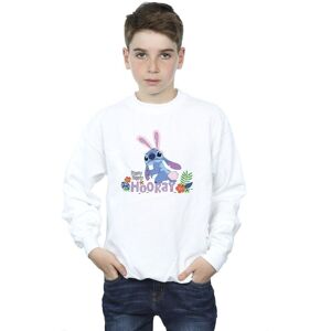 Disney Boy's Lilo & Stitch Hippity Hop Stitch Sweatshirt in White Size: 9 Years White 9 Years Disney Boy's Lilo & Stitch Hippity Hop Stitch Sweatshirt in White Size: 9 Years White 9 Years