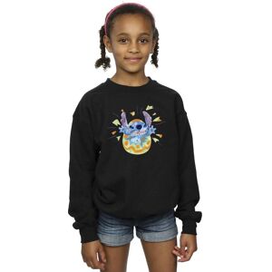 Disney Girl's Lilo & Stitch Cracking Egg Sweatshirt in Black Size: 3-4 Years Black 3-4 Years Disney Girl's Lilo & Stitch Cracking Egg Sweatshirt in Black Size: 3-4 Years Black 3-4 Years