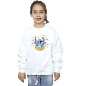 Disney Girl's Lilo & Stitch Cracking Egg Sweatshirt in White Size: 7-8 Years White 7-8 Years Disney Girl's Lilo & Stitch Cracking Egg Sweatshirt in White Size: 7-8 Years White 7-8 Years