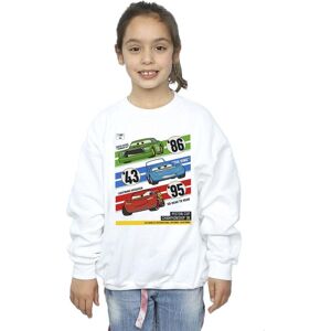Disney Girl's Cars Piston Cup Champions Sweatshirt in White Size: 5-6 Years White 5-6 Years Disney Girl's Cars Piston Cup Champions Sweatshirt in White Size: 5-6 Years White 5-6 Years