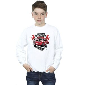 Disney Boy's Cars Lightning McQueen Collage Sweatshirt in White Size: 12-13 Years White 12-13 Years Disney Boy's Cars Lightning McQueen Collage Sweatshirt in White Size: 12-13 Years White 12-13 Years