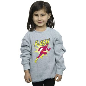 DC Comics Girl's The Flash Running Sweatshirt in Grey Size: 7-8 Years Grey 7-8 Years DC Comics Girl's The Flash Running Sweatshirt in Grey Size: 7-8 Years Grey 7-8 Years