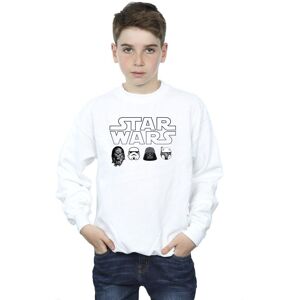 Star Wars Boy's Character Heads Sweatshirt in White Size: 9 Years White 9 Years Star Wars Boy's Character Heads Sweatshirt in White Size: 9 Years White 9 Years