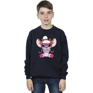 Disney Boy's Lilo & Stitch Angel Reindeer Sweatshirt in Navy Size: 7-8 Years Navy 7-8 Years Disney Boy's Lilo & Stitch Angel Reindeer Sweatshirt in Navy Size: 7-8 Years Navy 7-8 Years