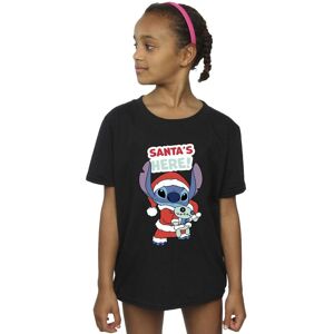 Disney Girl's Lilo & Stitch Santa´s Here Cotton T-Shirt in Black Size: 9 Years Black 9 Years Disney Girl's Lilo & Stitch Santa´s Here Cotton T-Shirt in Black Size: 9 Years Black 9 Years