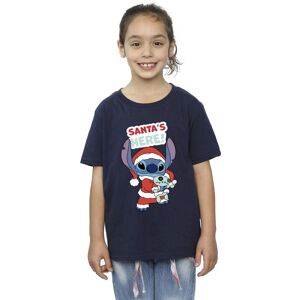 Disney Girl's Lilo & Stitch Santa´s Here Cotton T-Shirt in Navy Size: 9 Years Navy 9 Years Disney Girl's Lilo & Stitch Santa´s Here Cotton T-Shirt in Navy Size: 9 Years Navy 9 Years