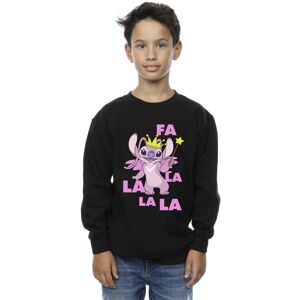 Disney Boy's Lilo & Stitch Angel Fa La La Sweatshirt in Black Size: 7-8 Years Black 7-8 Years Disney Boy's Lilo & Stitch Angel Fa La La Sweatshirt in Black Size: 7-8 Years Black 7-8 Years
