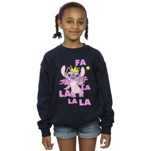 Disney Girl's Lilo & Stitch Angel Fa La La Sweatshirt in Navy Size: 9 Years Navy 9 Years Disney Girl's Lilo & Stitch Angel Fa La La Sweatshirt in Navy Size: 9 Years Navy 9 Years