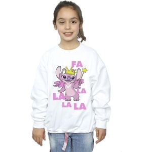 Disney Girl's Lilo & Stitch Angel Fa La La Sweatshirt in White Size: 7-8 Years White 7-8 Years Disney Girl's Lilo & Stitch Angel Fa La La Sweatshirt in White Size: 7-8 Years White 7-8 Years