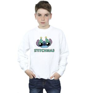Disney Boy's Lilo & Stitch Stitchmas Glasses Sweatshirt in White Size: 5-6 Years White 5-6 Years Disney Boy's Lilo & Stitch Stitchmas Glasses Sweatshirt in White Size: 5-6 Years White 5-6 Years