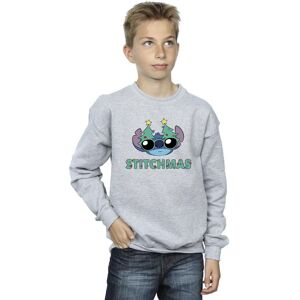 Disney Boy's Lilo & Stitch Stitchmas Glasses Sweatshirt in Grey Size: 12-13 Years Grey 12-13 Years Disney Boy's Lilo & Stitch Stitchmas Glasses Sweatshirt in Grey Size: 12-13 Years Grey 12-13 Years