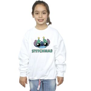 Disney Girl's Lilo & Stitch Stitchmas Glasses Sweatshirt in White Size: 7-8 Years White 7-8 Years Disney Girl's Lilo & Stitch Stitchmas Glasses Sweatshirt in White Size: 7-8 Years White 7-8 Years