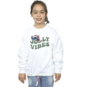 Disney Girl's Lilo & Stitch Jolly Chilling Vibes Sweatshirt in White Size: 7-8 Years White 7-8 Years Disney Girl's Lilo & Stitch Jolly Chilling Vibes Sweatshirt in White Size: 7-8 Years White 7-8 Years